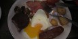 Irish breakfast - left is not sausage it's black & white pudding (fried blood and onions) actually very good